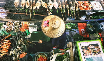 Image of an Asian food stall